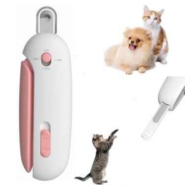 Imagem de 2 em 1 Profissional Cortador Lixa de Unhas de Gatos com Furo Ajustável Para Pet Gatinhos Filhote Animais de Estimação (Rosa)