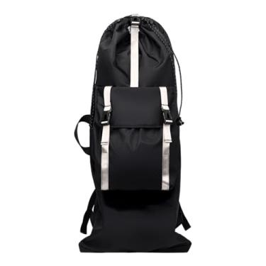 Imagem de menolana Mochila para skate, longboard, bolsa de transporte, mochila de viagem, para skate para viagens e atividades ao ar livre, Bege