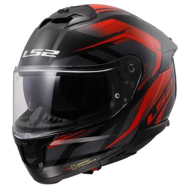 Imagem de LS2 Capacete Integral Para Motocicleta Helmets Stream Ii Com Proteção Solar (Preto/Vermelho Brilhante - 2Xg)