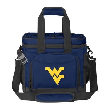 Imagem de Logo Brands NCAA West Virginia Mountaineers Flex 24 latas Cooler - Forro selado a quente à prova de vazamento, abridor de garrafa embutido, alça de ombro ajustável - Ótimo para portas traseiras e