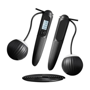 Imagem de Shakven Pular Corda para Fitness, Pular Corda com Contador - Corda de pular sem fio com corda de pular | Display LCD com pesos esportivos fornece acessórios de fitness para crianças e homens