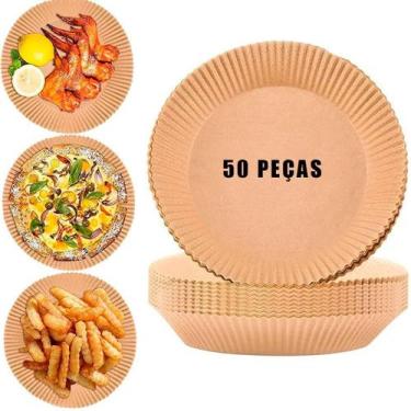 Imagem de Papel Para Air Fryer Acessórios Proteção 50 Unidades