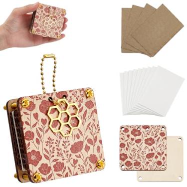 Imagem de AHANDMAKER Pocket Flower Press Plant Preservation Kit Wooden Pocket Flower Pressing Portable Small Leaf Petal Preservation for Arts and Crafts Lovers, Plant Lover Gifts (Golden)