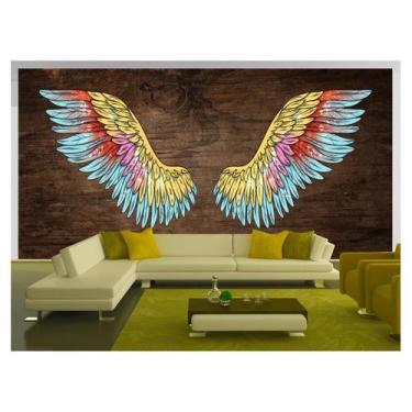 Imagem de Papel De Parede 3D Arte Asas Selfie Insta Cores 3,5M Tra242 - Você Dec