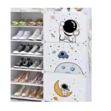 Imagem de Organizador Infantil Modular 12 Porta Sapateira Guarda Roupa
