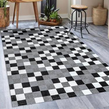 Imagem de Tapete Tecido Jacquard com Látex 2,00 m x 2,50 m Pixel Preto