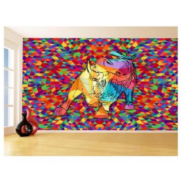 Imagem de Papel De Parede 3D Animais Pop Art Touro Bull 3,5M Pxa159 - Você Decor