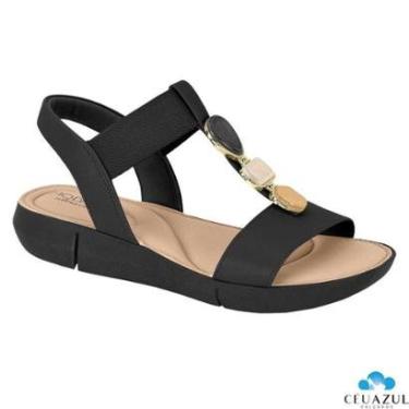 Imagem de Sandália Feminina Modare Ortopédica Pedrarias Elástico Ultraconforto Leve-Feminino