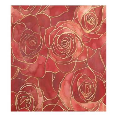 Imagem de Blueangle Capa de ímã de lava-louças com padrão de flores, decoração de capa frontal de lava-louças, decalques de armário doméstico, adesivos de eletrodomésticos, adesivo magnético para decoração de