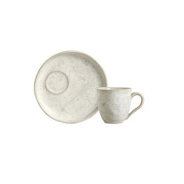 Imagem de Conjunto com 6 Xícaras De Café Orgânico 70ml com 6 Pires Descentralizado Vanilla