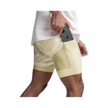 Imagem de Shorts Masculinos 2 Em 1 De Secagem Rápida E Respirável Para Academia,