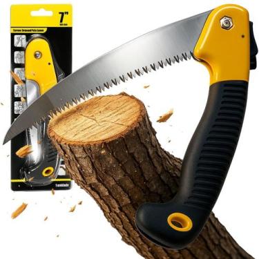 Imagem de Serrote Dobrável 7 Polegadas Camping Poda Caminhada Aço Inox D2 Cortes