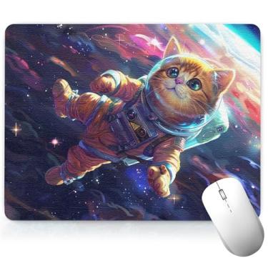 Imagem de Tapete de mesa de couro para gato, mouse pad de arte colorida, teclado de computador, mouse pad para jogos, protetor e capa à prova d'água, capa decorativa de couro PU, tapete de mouse para laptop