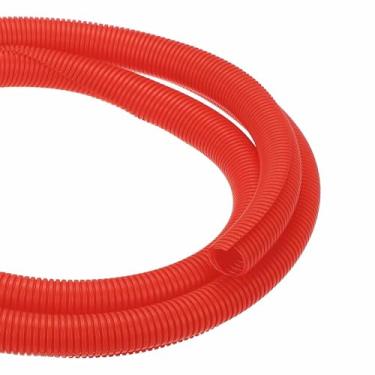 Imagem de DMiotech Tubo dividido de tear de arame de 15,2 m, protetores de cabo da gestão flexível de cabos de conduíte para escritório, casa, jardim, vermelho