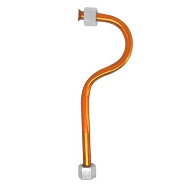 Imagem de 1 tubo de escape de compressor de ar, tubos de conexão de cabeça de bomba de alta pressão de alumínio, peças de reposição de compressor de ar, extremidade alargada, tamanho da rosca: G3/20.3 cm