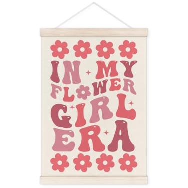 Imagem de TWRVI Cabide de pôster moderno para daminha de flores com moldura de madeira, decoração de arte de parede para mulheres e meninas, pôsteres para amigas, melhores amigas, colegas de trabalho, 30 x 40