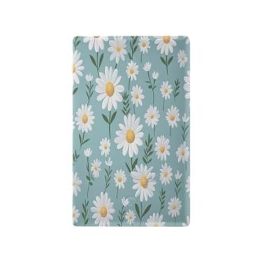 Imagem de Wassud Placa de cobertura de interruptor de luz de camomila azul, 1 capa de tomada em branco placa de parede decorativa decoração de casa sala de estar quarto