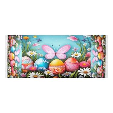 Imagem de Wassud Ovos coloridos e capas de máquina de lavar e secar borboleta, protetor de lavadora com sacos de armazenamento, capa de geladeira à prova de poeira com bolsos para lavanderia doméstica, cozinha