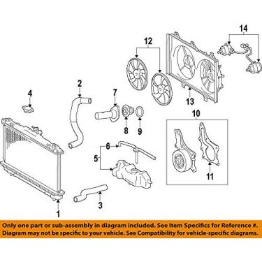 Imagem de Capa de ventilador genuína Toyota 16711-0V100
