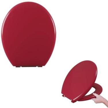 Imagem de Assento Vaso Sanitário Tampa Oval Almofadado | Astra - Vermelho