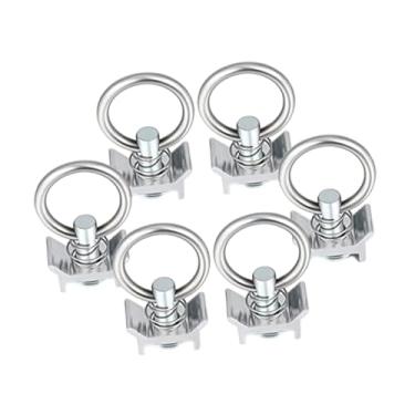 Imagem de KiBcsLic Trilho L com pino único, suporte de amarração premium para trilho L, controle de carga em aço inoxidável para picapes, alto-falantes e iluminação de, 6 Peças