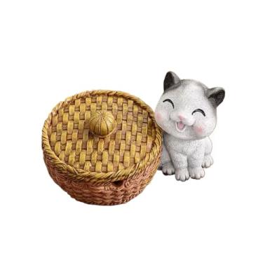 Imagem de hezhuhe2258 Cinzeiro de resina com tampa desenho animado (interior, exterior) decoração de presente chique (homens, mulheres) moda bonita com (estilo-B)