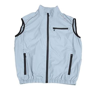 Imagem de aqxreight Colete de Resfriamento 3 Níveis Ajustáveis ​​microporosos Respiráveis ​​roupas Com Ar Condicionado Com Ventiladores para Trabalho Em Clima Quente XL Ao Longo do Corpo o Paralelo Tão Grande