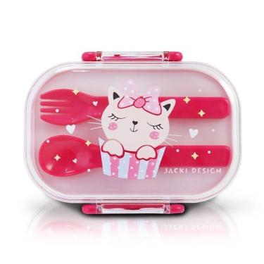 Imagem de Pote P- Lanche De 2 Andares Infantil 400ml Jacki Design - Pimpolhos Pink