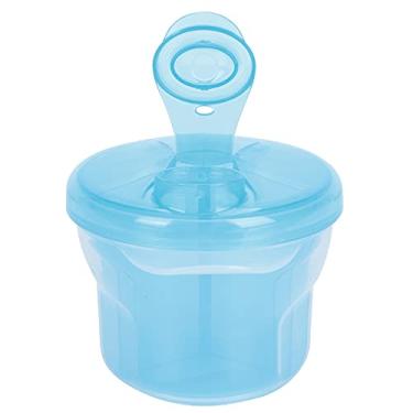 Imagem de Cryfokt Distribuidor de Fórmula de Leite Em pó para bebê, Recipiente de Armazenamento de Alimentação Conveniente para Pais Viajantes, Tamanho PP 3,5 X 2,8 X 2,4 pol. (Azul)