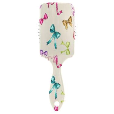 Imagem de Blueangle Escova de cabelo Bows Ribbons – escova de desembaraçar elimina nós e quebras, escova de cabelo de viagem para crianças, adultos e todos os tipos de cabelo (110)