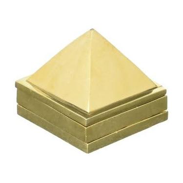 Imagem de Pure Brass Wish Pyramid 3 Layer Size 2 inch with 91 Pyramids for Vastu and Feng Shui Pyramid (Color : Golden) Pack of 1 pc |Home Decor for Pooja, Antique Items God Prayer|