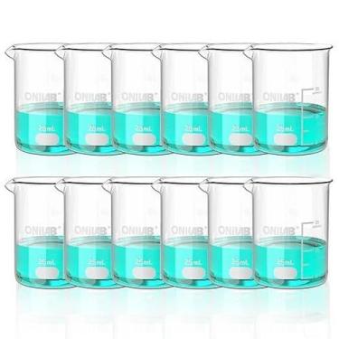 Imagem de Conjunto de copos de vidro OniLab Griffin Low Form 25mL x 12