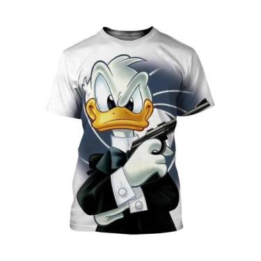 Imagem de Camiseta Gráfica 3D Do Pato Donald Para Homens E Mulheres Verão 2025 M