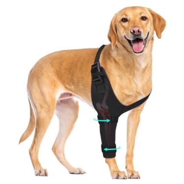 Imagem de Protetor de cotovelo para cães, mangas de perna de cachorro anti-lamber para artrite, higroma, úlceras de pressão e calos, cotoveleiras de cães e suporte de ombro para displasia de cotovelo e