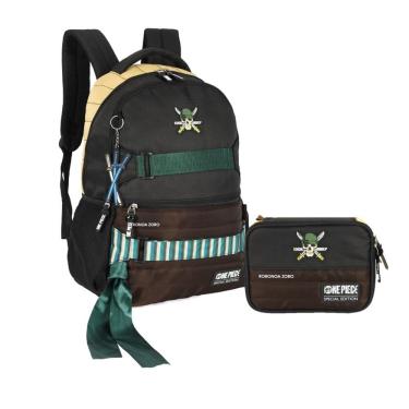 Imagem de Kit Mochila + Estojo One Piece Roronoa Zoro – Luxcel Special Edition