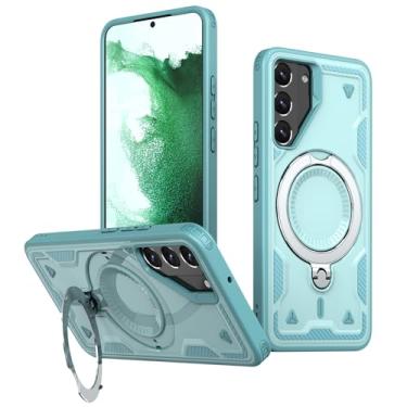 Imagem de SORAKA Capa para Samsung Galaxy S22 Plus com suporte para anel,compatível com MagSafe Capa Samsung Galaxy S22 Plus com placa de metal para suporte magnético para carro Capa que absorve choques