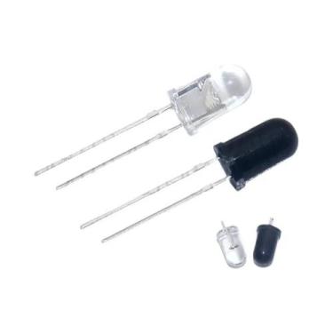 Imagem de 10 pares 3mm 5mm 940nm LEDs emissor infravermelho e receptor IR Diodos