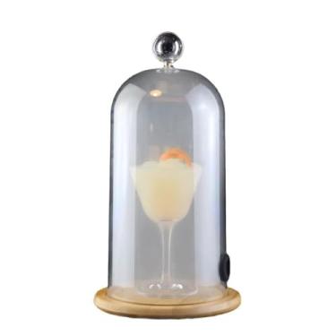 Imagem de Cloche para fumar para alimentos, bebidas, acessório para infusor de fumaça, capa de cúpula cloche para fumar, acessório para placas de infusão de fumo, tigelas e copos (24 cm)