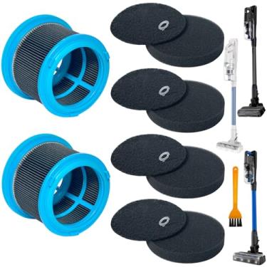 Imagem de Kit de substituição de filtros a vácuo para aspirador sem fio Bissell PowerClean FurGuard 280W e FurFinder 200W sem fio, 2 filtros e 4 almofadas de pré-filtro incluídos