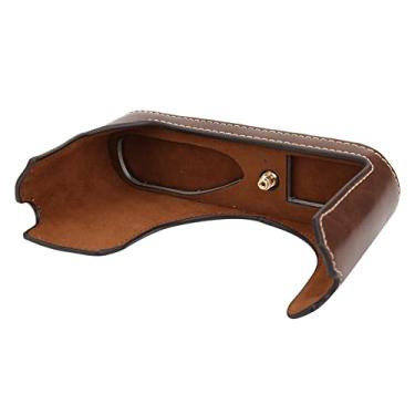 Imagem de GLOGLOW Estojo para Dispositivo Eletrônico Portátil Estojo de Couro PU para Câmera para Q2, Proteção de Meio Corpo para Q2, Proteção de Meio Corpo Com Abertura do Compartimento da Bateria, (Café)