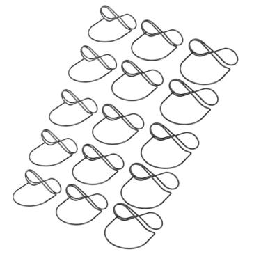 Imagem de Titulares de cartão de mesa de metal fio etiqueta expositor elegante design estável para banquete de casamento restaurante escritório decoração material de ferro 15 pçs (Preta)