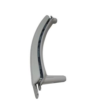 Imagem de Maçaneta interna esquerda e direita da porta do passageiro com conjunto de capa de couro compatível com BMW X5 X6 E70 E71 E72 2007-2014(Right Gray)