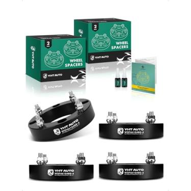 Imagem de YHTAUTO Espaçadores de roda de 4 x 156 mm de 1,5 polegadas compatíveis com Polaris RZR 2013-2017, Ranger 2013-2017, espaçadores de pneu com pinos de grau M12 x 1,5 e 12,9, furo do cubo de 131 mm, 4 peças, adaptadores de roda pretos