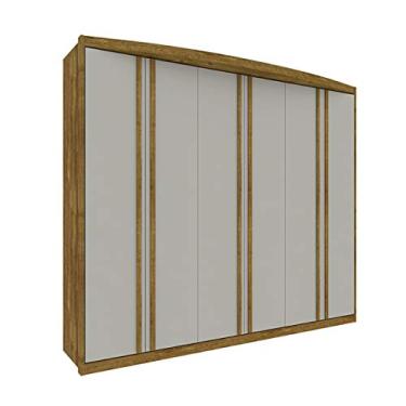 Imagem de Roupeiro 6 Ptas Madrid Ipe Rustic/Off White - Tcil Móveis