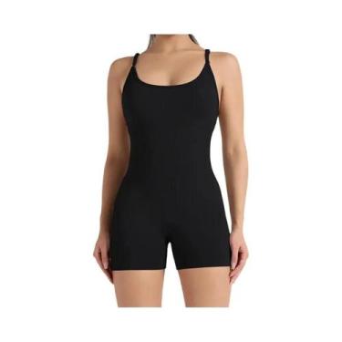 Imagem de Body Esportivo Feminino Sem Costura Com Costas Cruzadas, Secagem Rápid