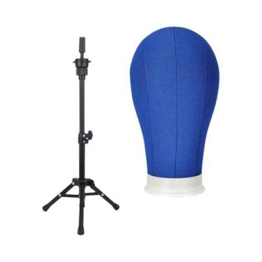 Imagem de Cabeça De Manequim Para Peruca De 22 Polegadas Com Suporte Para Exibiç