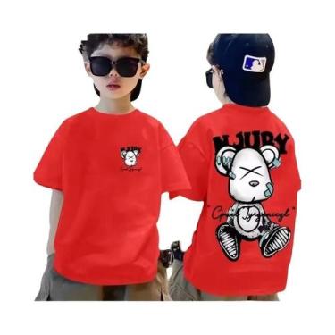 Imagem de Camiseta De Algodão Com Estampa Graffiti Para Meninos E Meninas, Manga