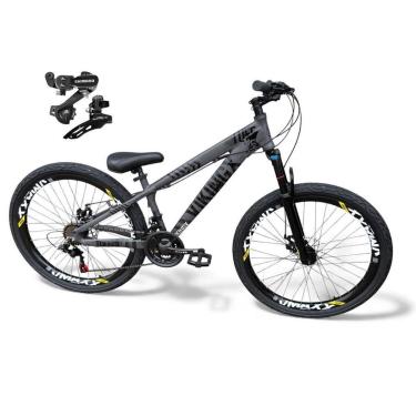 Imagem de Bicicleta Aro 26 Vikingx Tuff X25 Freeride 21v Câmbios Shimano TZ Aros Vmaxx Freio a Disco-Unissex