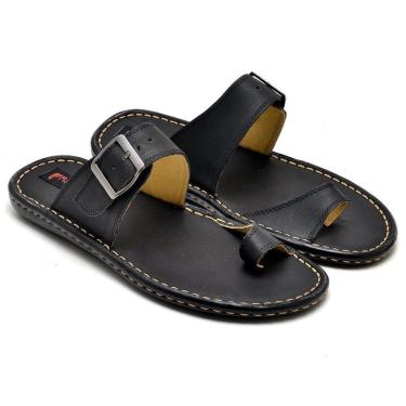 Imagem de Chinelo Masculino Ranster Casual em Couro Legítimo Confortável e Durável-Masculino