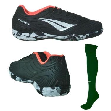 Imagem de Chuteira Futsal Penalty Matis Infantil Preto Meião Matis-Unissex